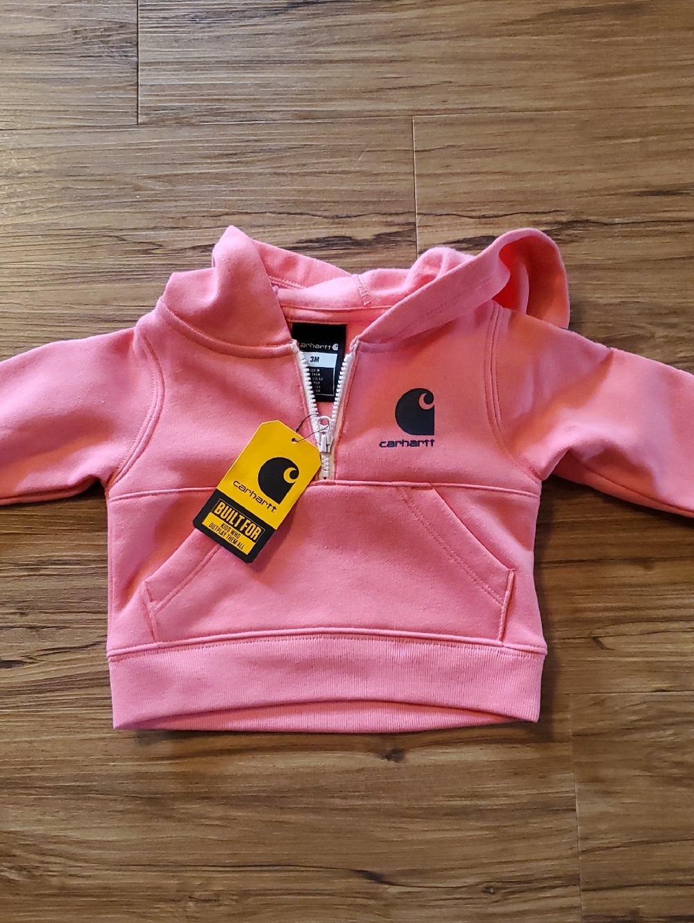 Carhartt Kids' Pink Hooded Pullover Sweatshirt
